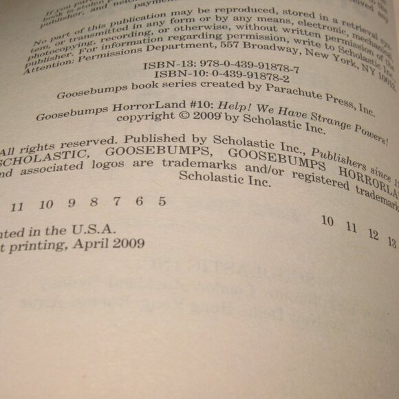 R.L. Stine Goosebumps Horrorland HELP! WE HAVE STRANGE POWERS! Chapter Book (#10 - Picture 4 of 4